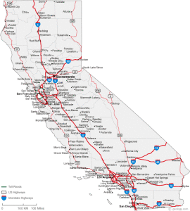 California térképe