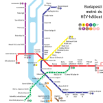 metró és hév vonalak térképe