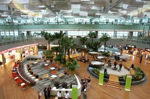 A Changi repülőtér egyik terminálja