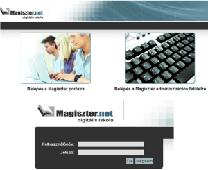 A Magiszter.net felülete